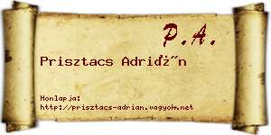 Prisztacs Adrián névjegykártya